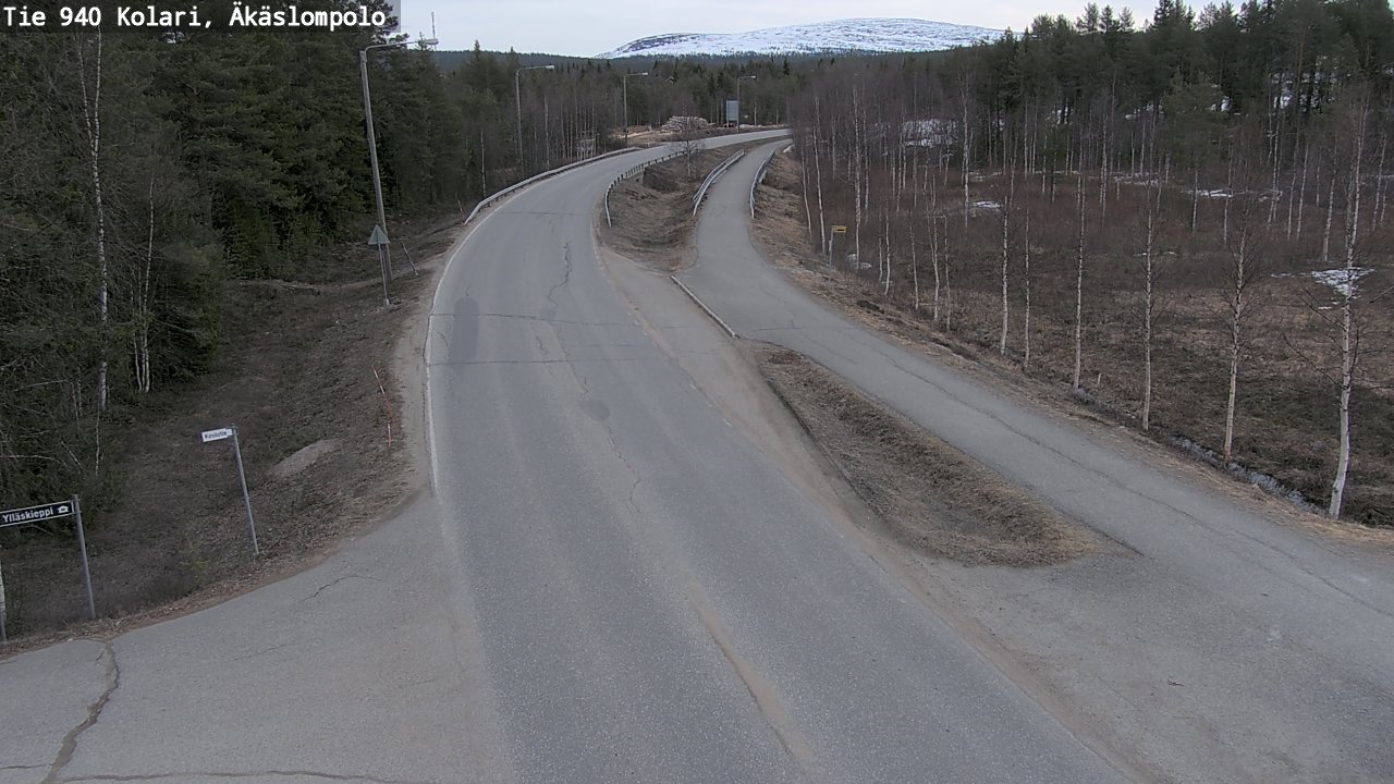 Weather Camera Image Väg 940 Kolari, Äkäslompolo, Kolari, Lappi