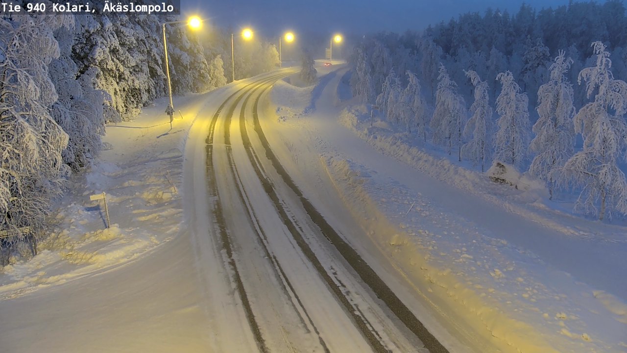 Kelikamerat Kuva Tie 940 Kolari, Äkäslompolo, Kolari, Lappi