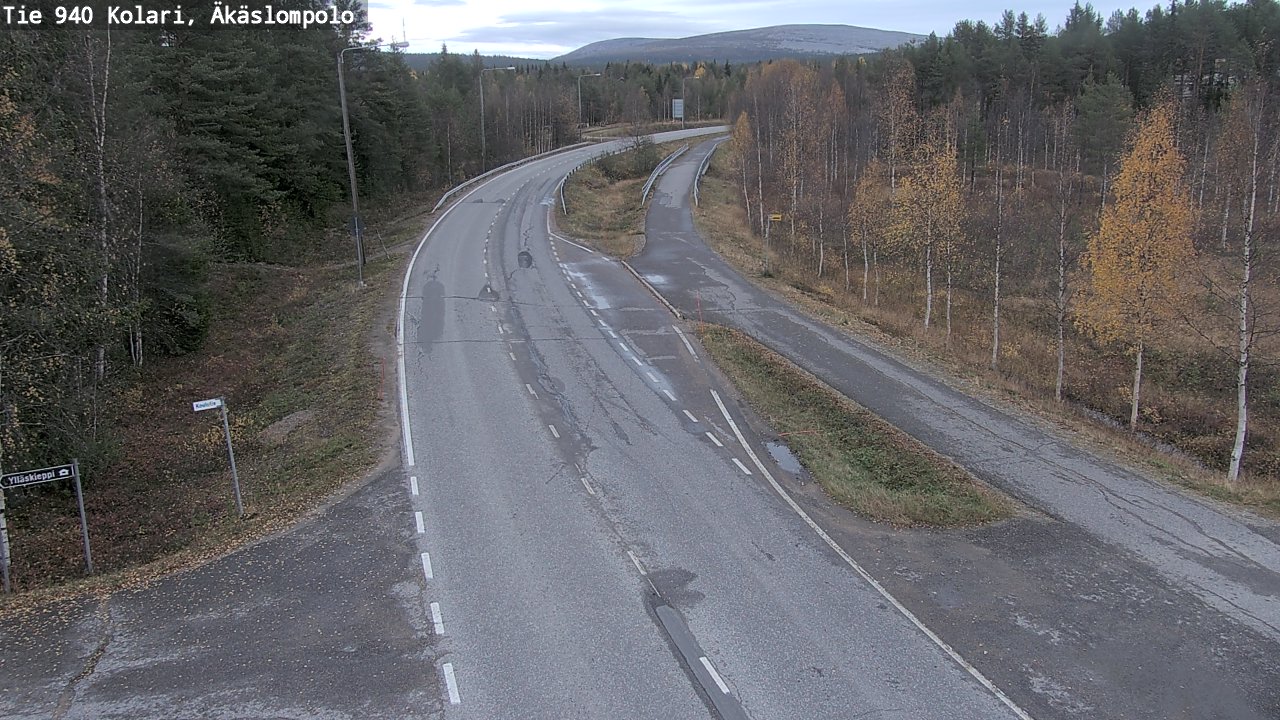Weather Camera Image Väg 940 Kolari, Äkäslompolo, Kolari, Lappi