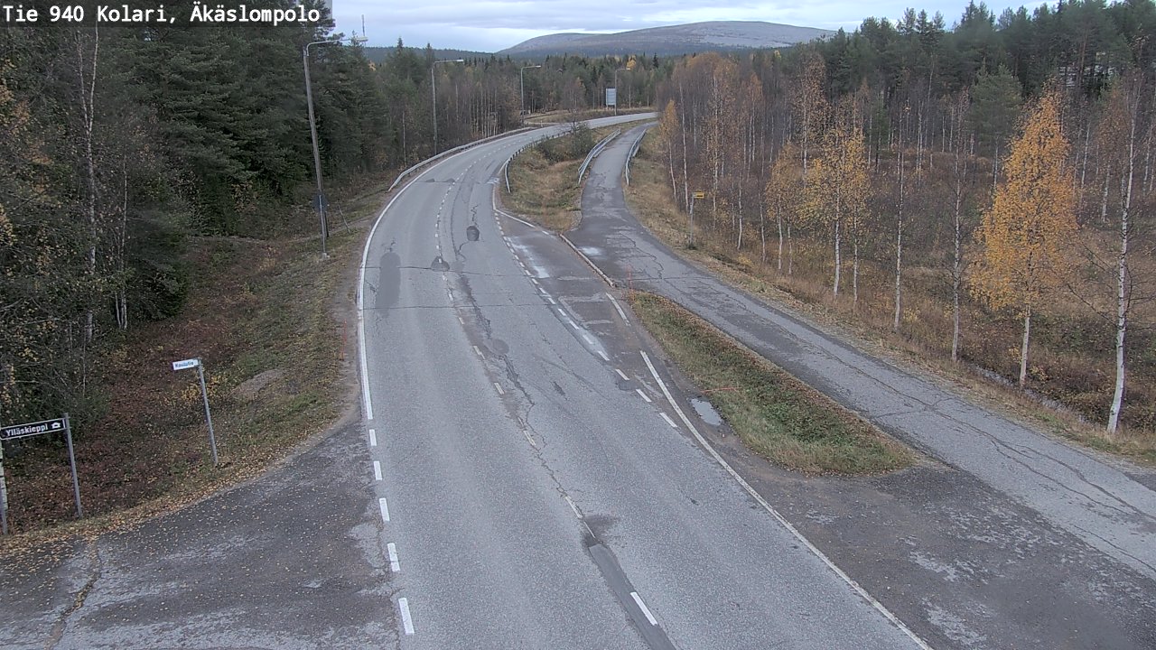 Weather Camera Image Väg 940 Kolari, Äkäslompolo, Kolari, Lappi