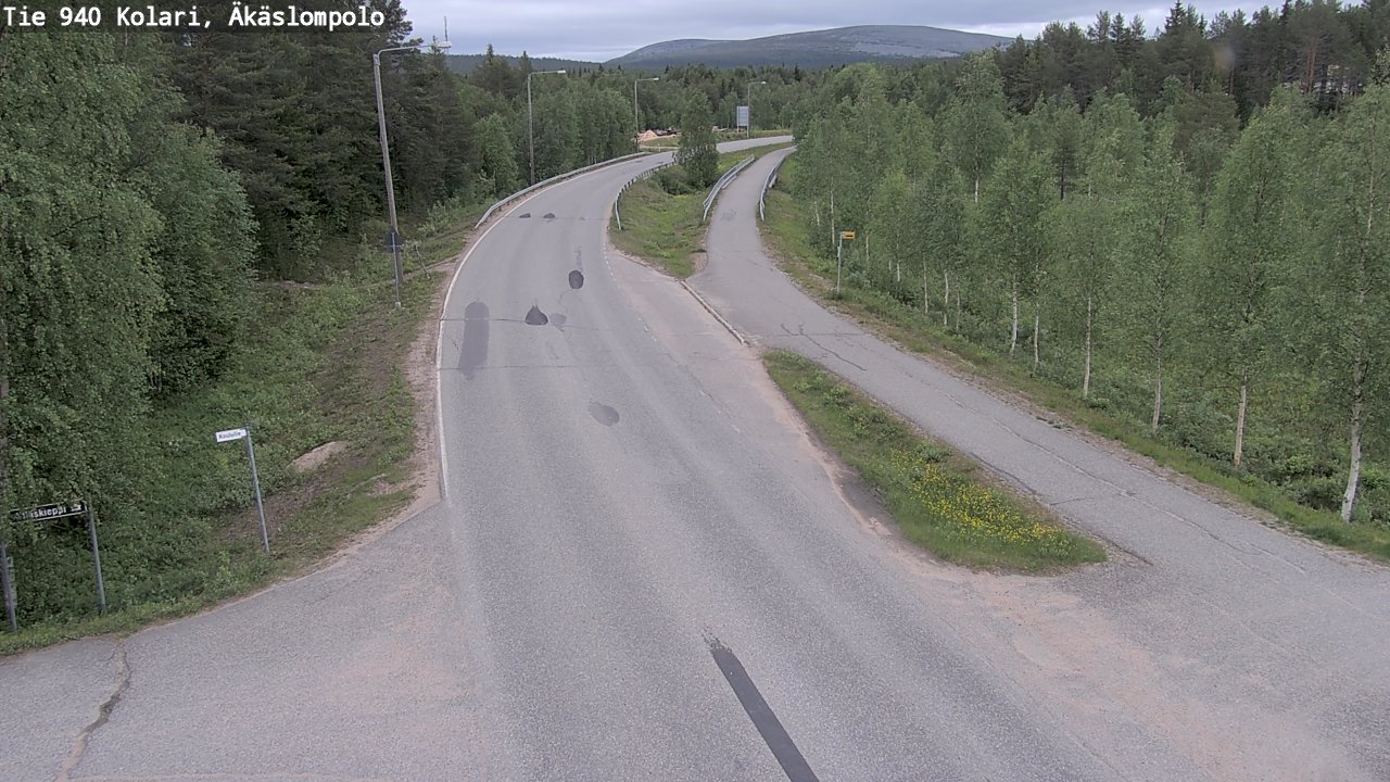 Weather Camera Image Väg 940 Kolari, Äkäslompolo, Kolari, Lappi
