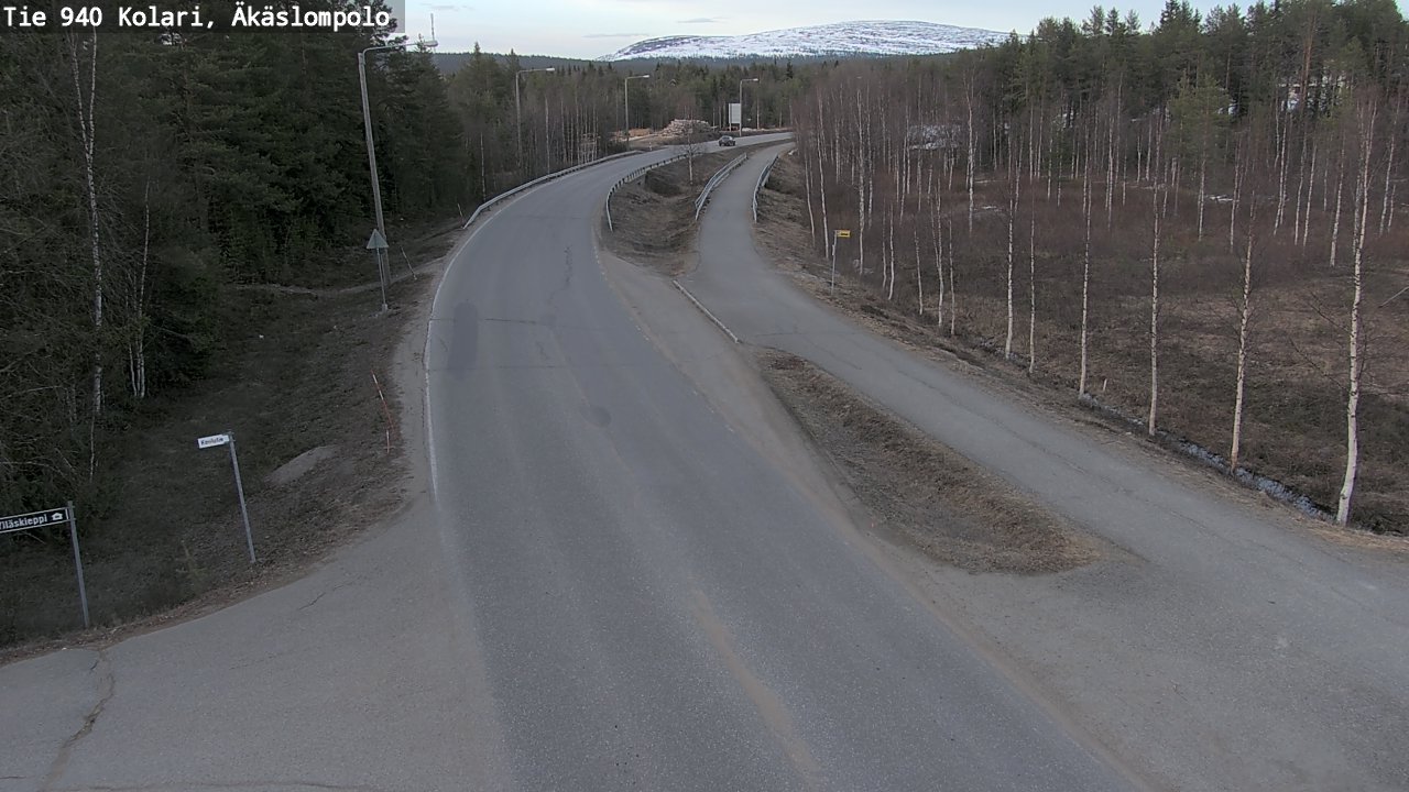 Weather Camera Image Väg 940 Kolari, Äkäslompolo, Kolari, Lappi