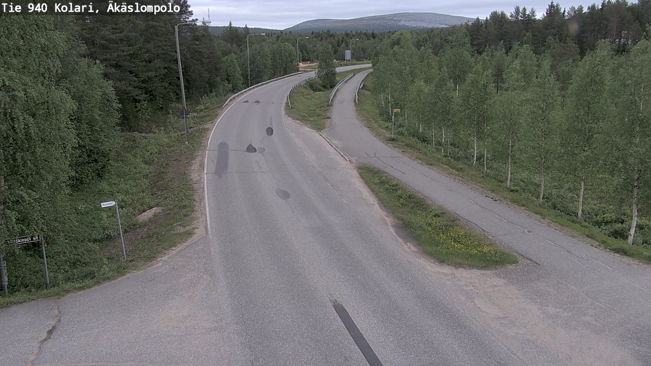 Weather Camera Image Väg 940 Kolari, Äkäslompolo, Kolari, Lappi