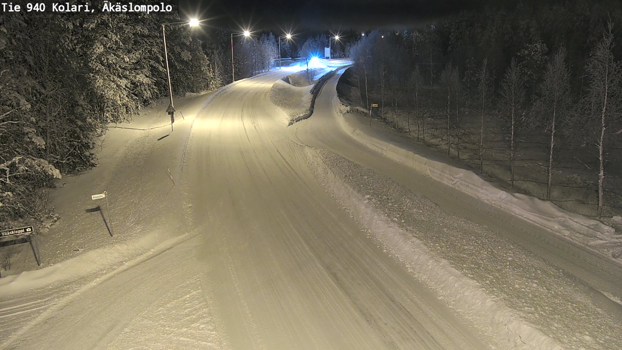 Weather Camera Image Road 940 Kolari, Äkäslompolo, Kolari, Lappi