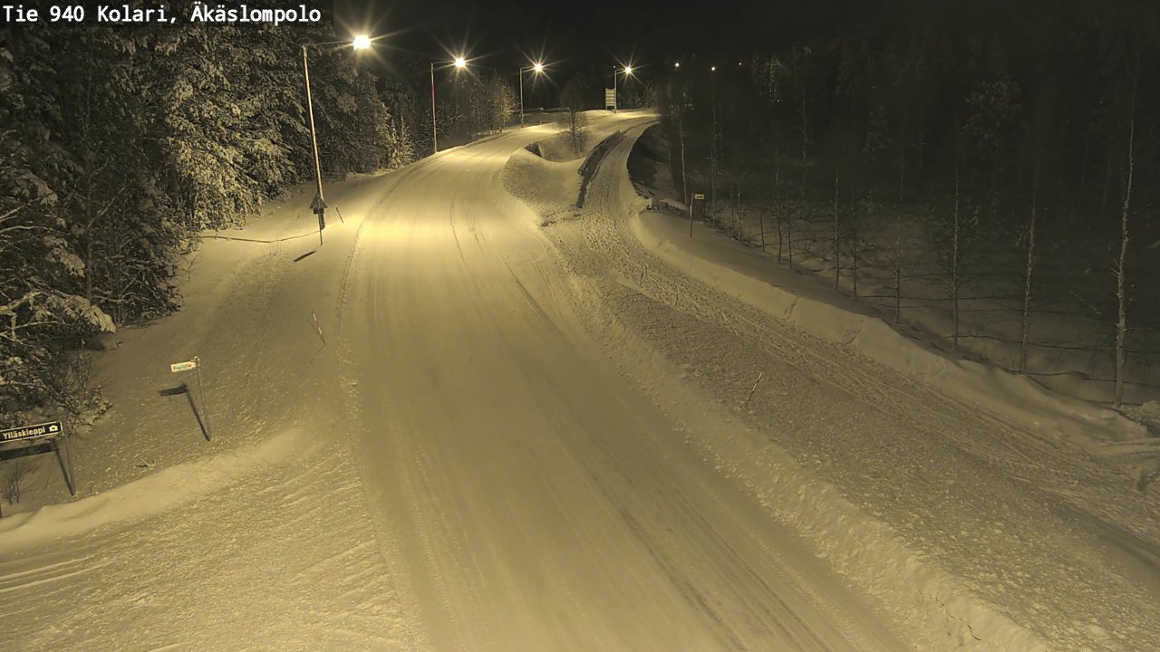 Weather Camera Image Road 940 Kolari, Äkäslompolo, Kolari, Lappi