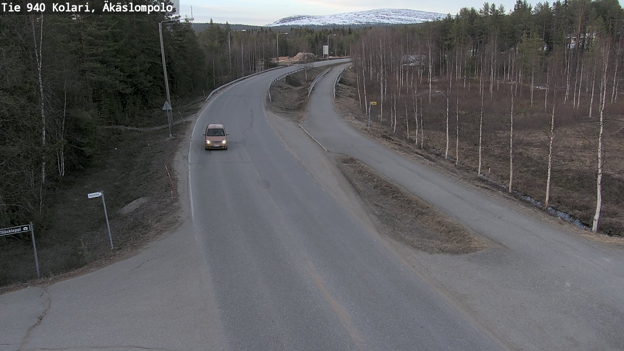 Weather Camera Image Väg 940 Kolari, Äkäslompolo, Kolari, Lappi