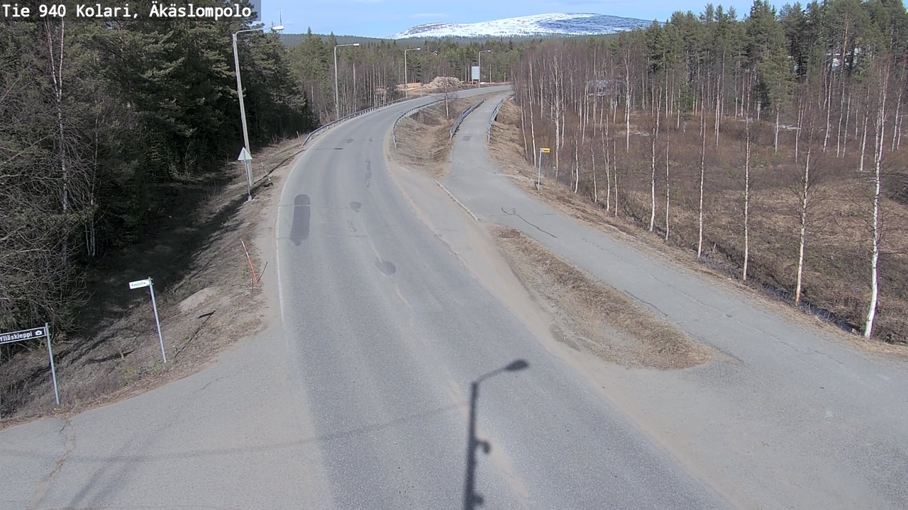 Weather Camera Image Väg 940 Kolari, Äkäslompolo, Kolari, Lappi