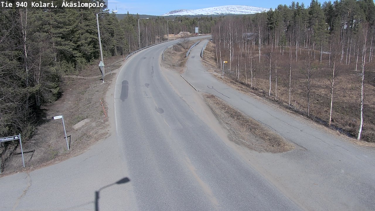 Weather Camera Image Väg 940 Kolari, Äkäslompolo, Kolari, Lappi