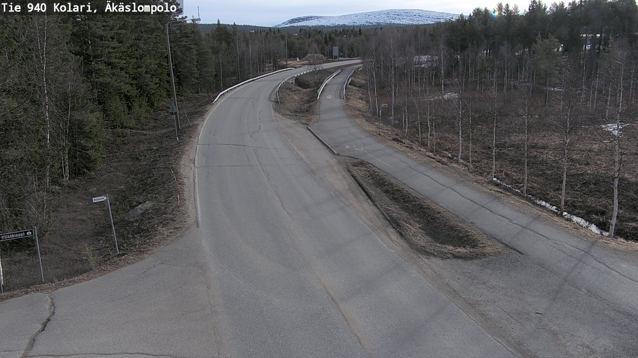 Weather Camera Image Väg 940 Kolari, Äkäslompolo, Kolari, Lappi