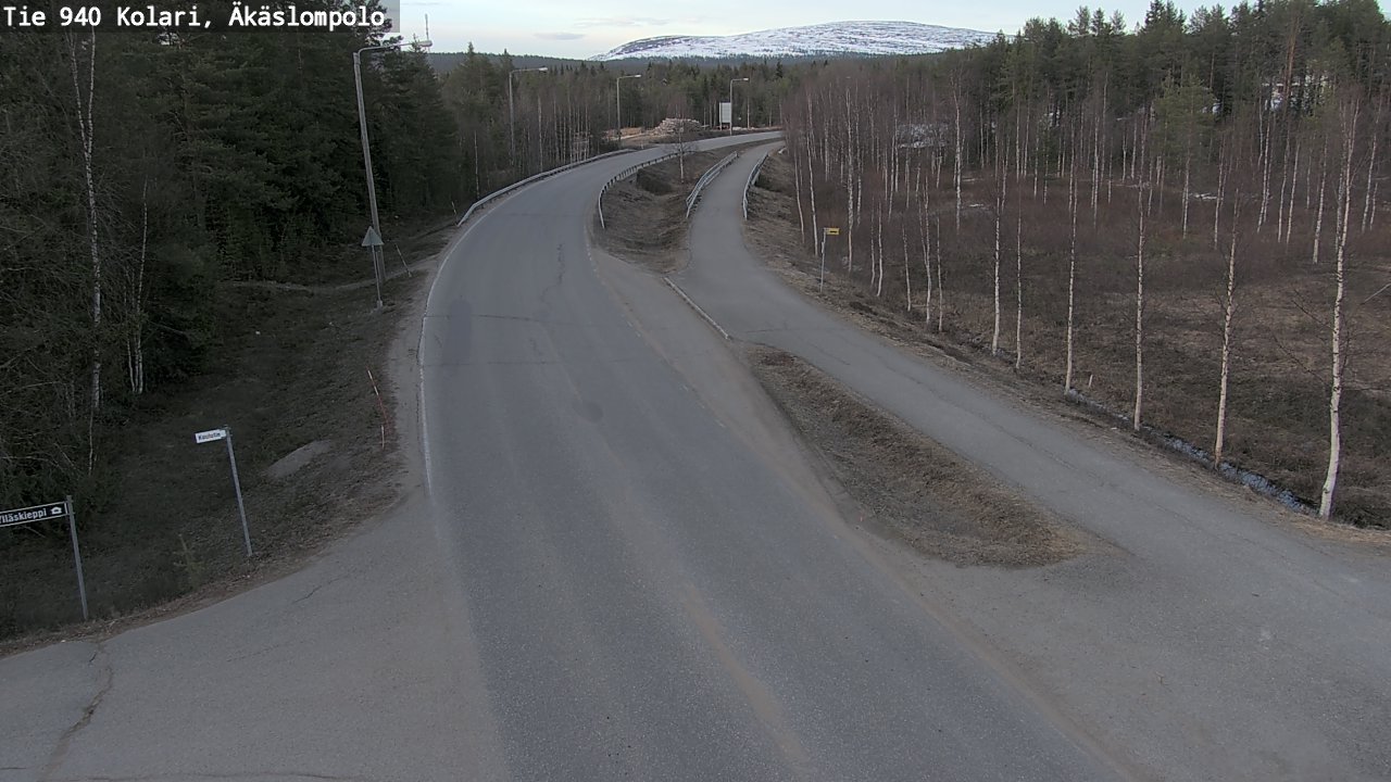 Weather Camera Image Väg 940 Kolari, Äkäslompolo, Kolari, Lappi