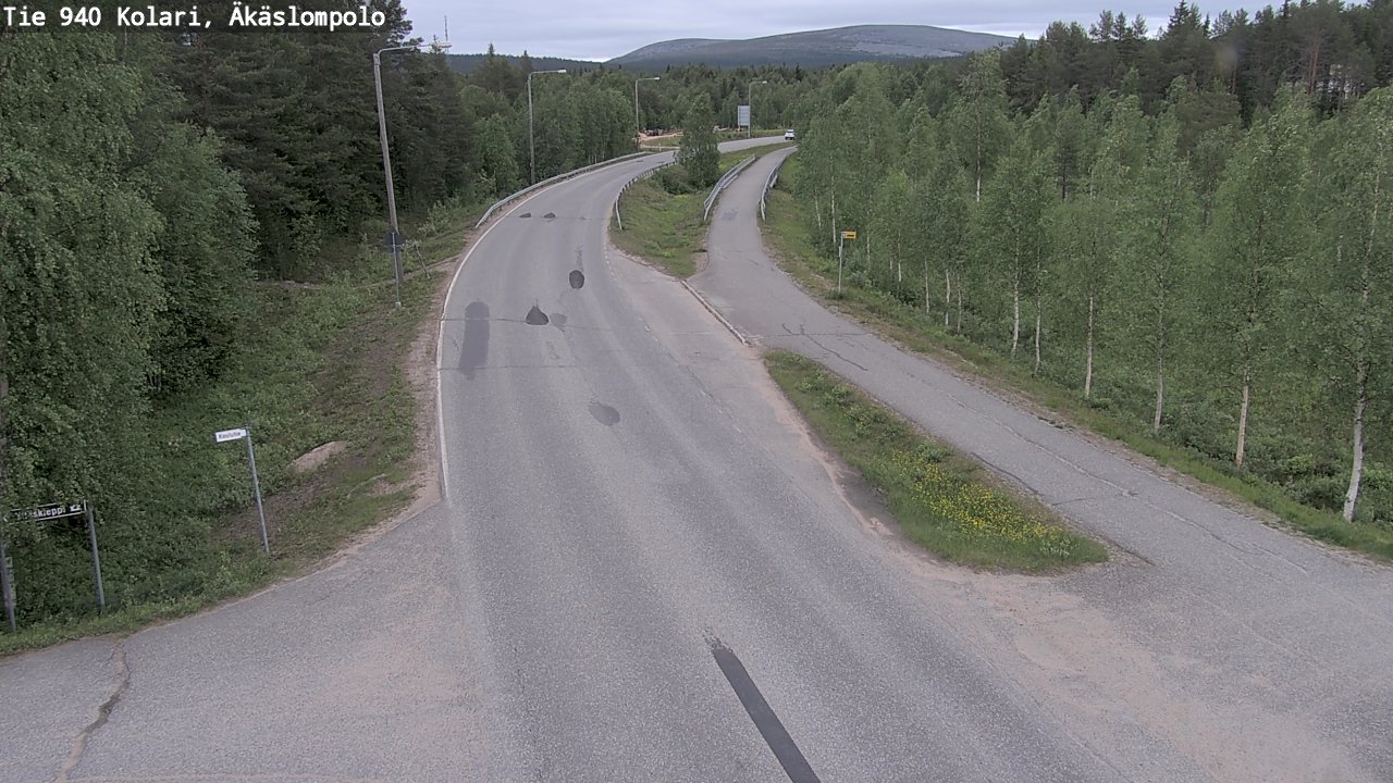 Weather Camera Image Väg 940 Kolari, Äkäslompolo, Kolari, Lappi