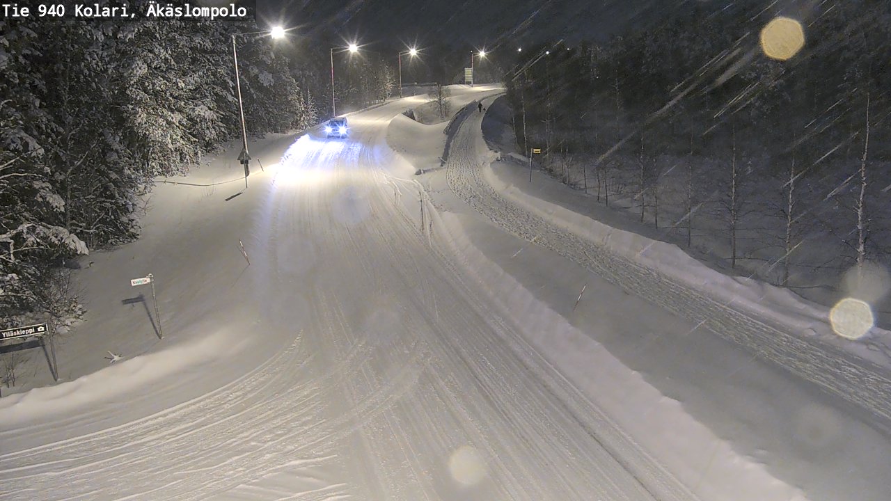 Weather Camera Image Road 940 Kolari, Äkäslompolo, Kolari, Lappi