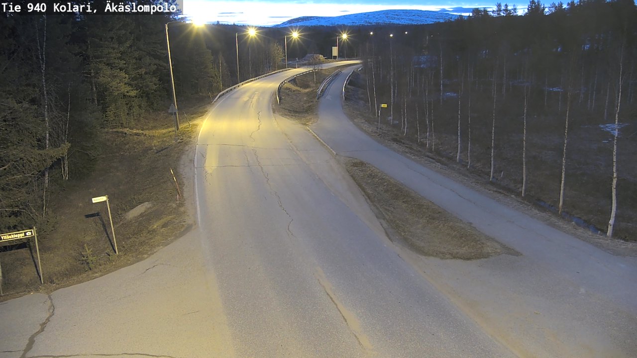 Weather Camera Image Väg 940 Kolari, Äkäslompolo, Kolari, Lappi