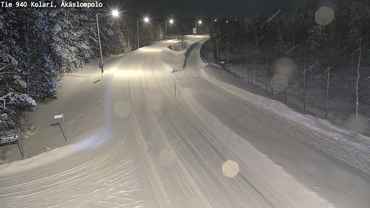 Weather Camera Image Road 940 Kolari, Äkäslompolo, Kolari, Lappi
