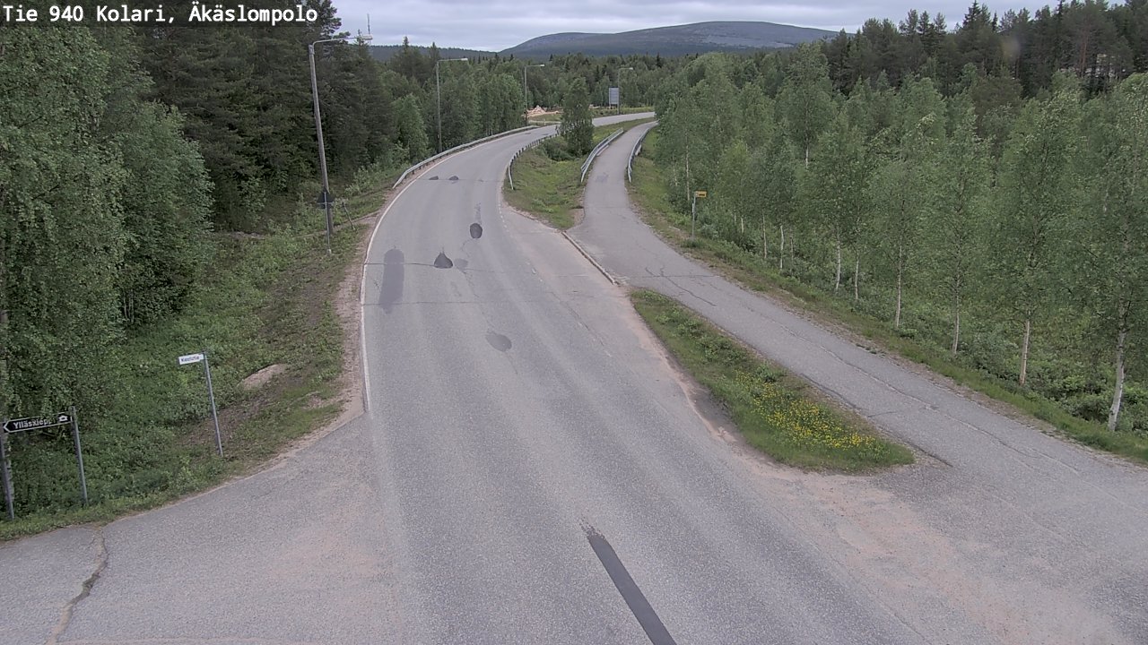 Weather Camera Image Väg 940 Kolari, Äkäslompolo, Kolari, Lappi