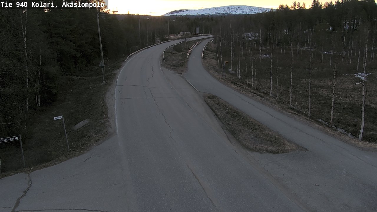 Weather Camera Image Väg 940 Kolari, Äkäslompolo, Kolari, Lappi