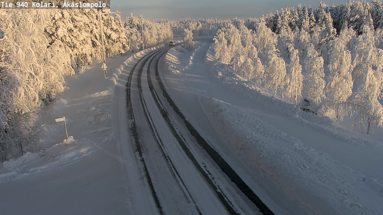 Weather Camera Image Väg 940 Kolari, Äkäslompolo, Kolari, Lappi
