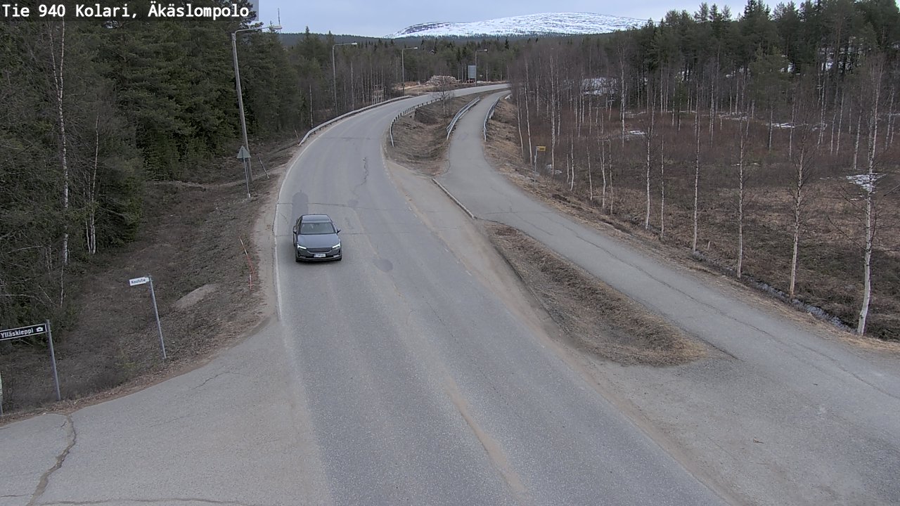 Weather Camera Image Väg 940 Kolari, Äkäslompolo, Kolari, Lappi
