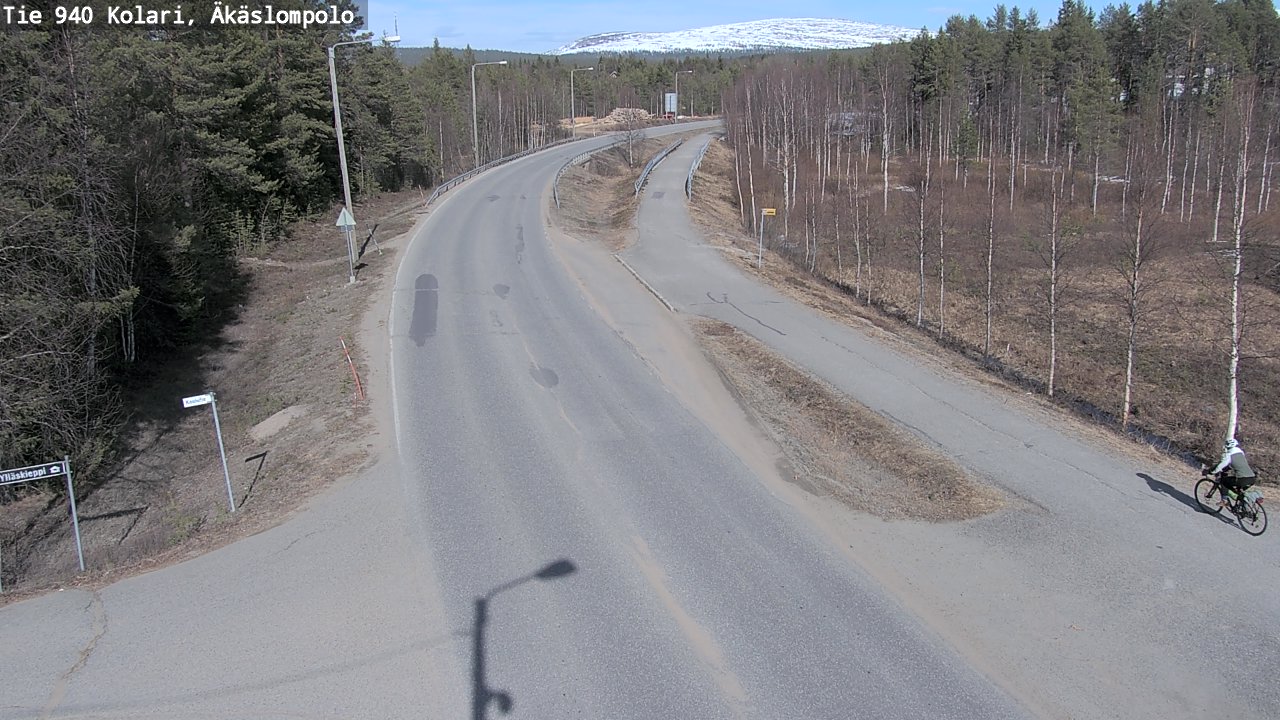 Weather Camera Image Väg 940 Kolari, Äkäslompolo, Kolari, Lappi