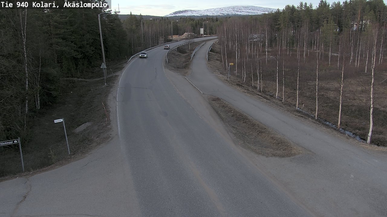 Weather Camera Image Väg 940 Kolari, Äkäslompolo, Kolari, Lappi