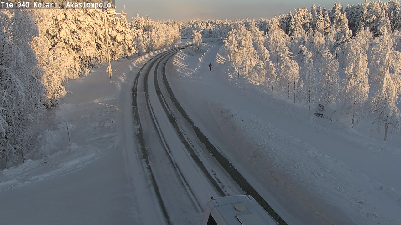 Weather Camera Image Väg 940 Kolari, Äkäslompolo, Kolari, Lappi
