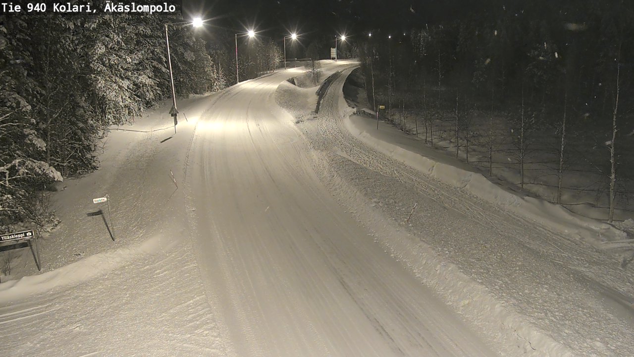 Weather Camera Image Road 940 Kolari, Äkäslompolo, Kolari, Lappi
