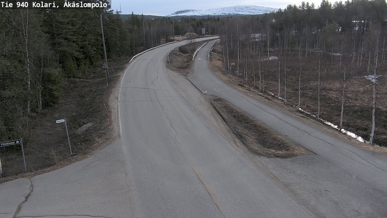 Weather Camera Image Väg 940 Kolari, Äkäslompolo, Kolari, Lappi