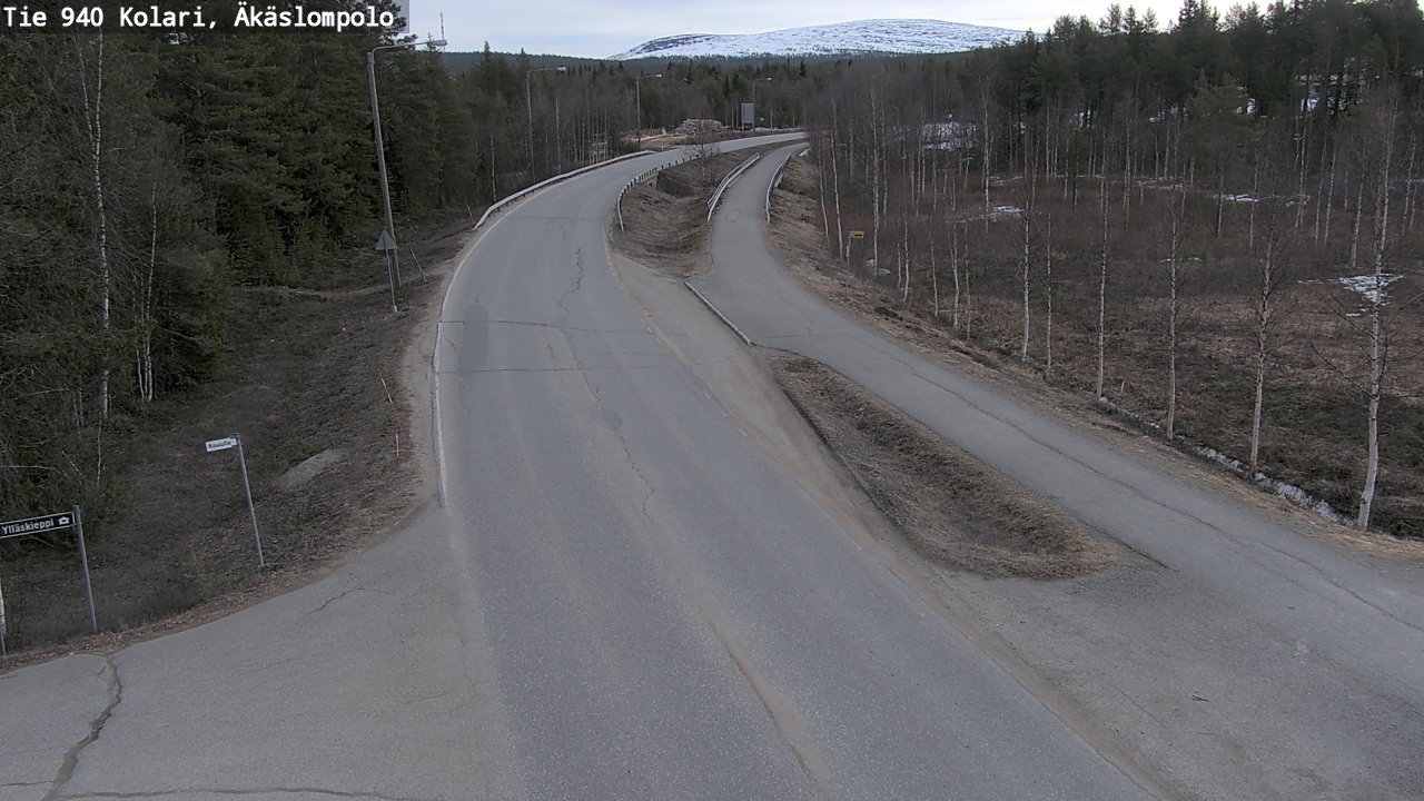 Weather Camera Image Väg 940 Kolari, Äkäslompolo, Kolari, Lappi