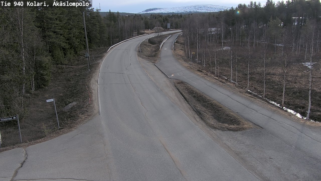 Weather Camera Image Väg 940 Kolari, Äkäslompolo, Kolari, Lappi