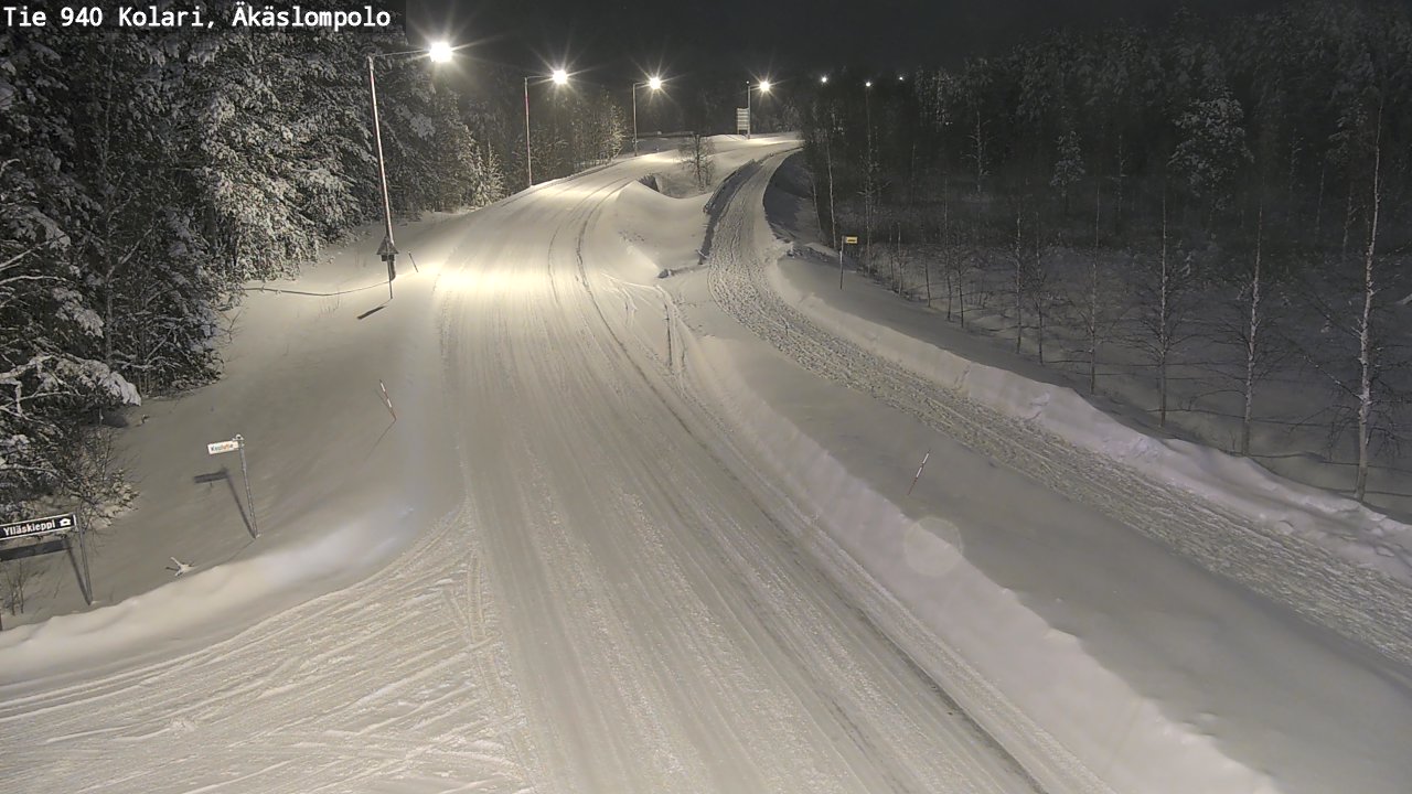 Weather Camera Image Road 940 Kolari, Äkäslompolo, Kolari, Lappi