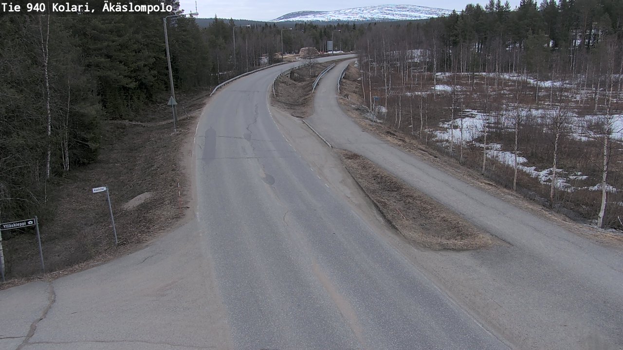 Weather Camera Image Väg 940 Kolari, Äkäslompolo, Kolari, Lappi