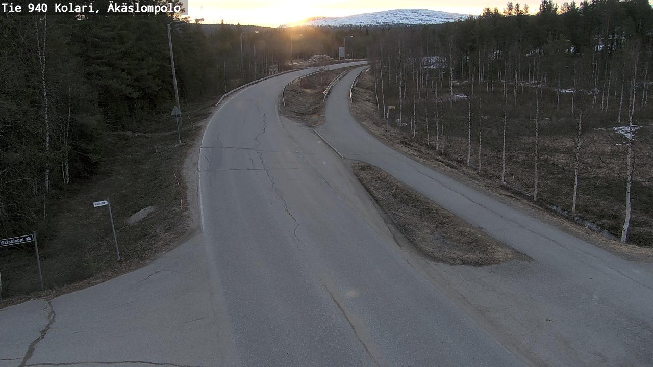 Weather Camera Image Väg 940 Kolari, Äkäslompolo, Kolari, Lappi