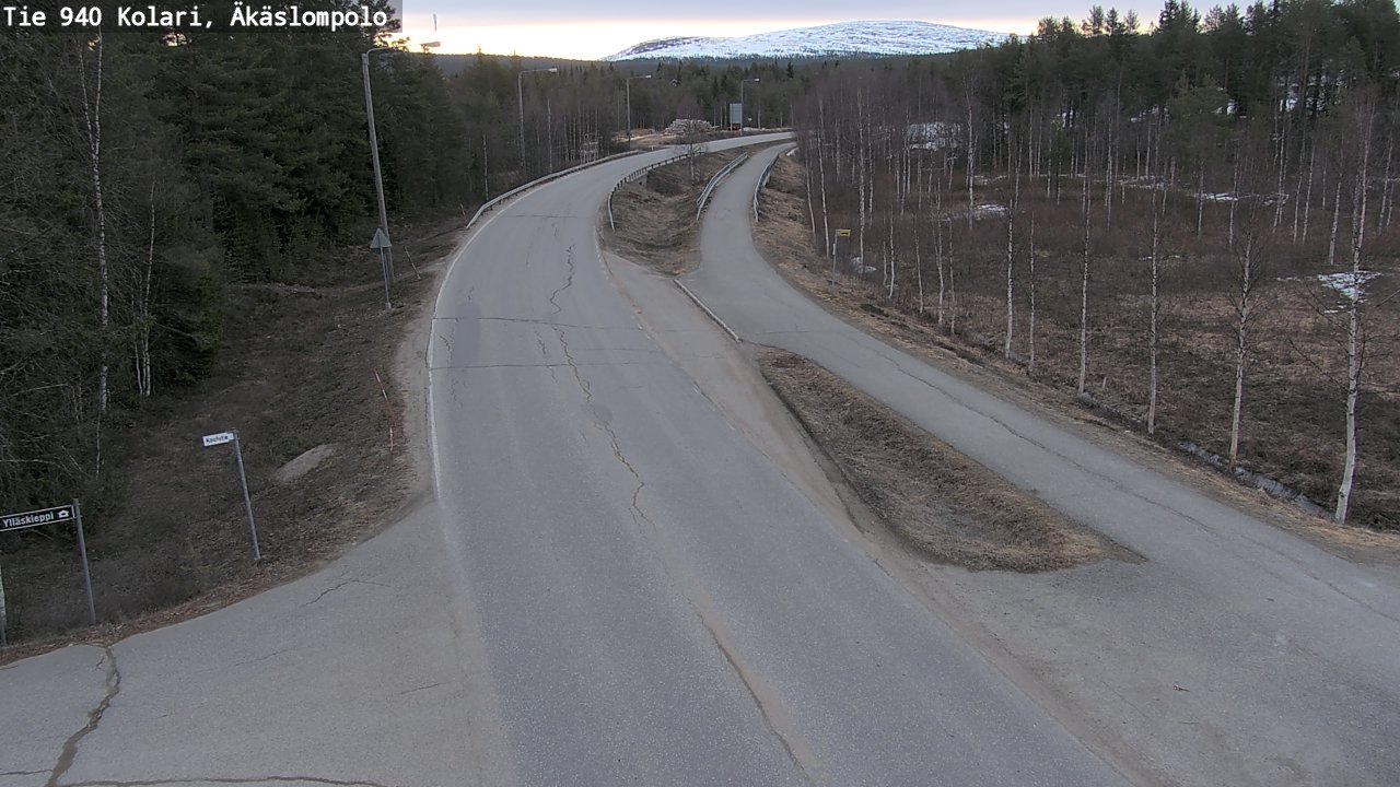 Weather Camera Image Väg 940 Kolari, Äkäslompolo, Kolari, Lappi