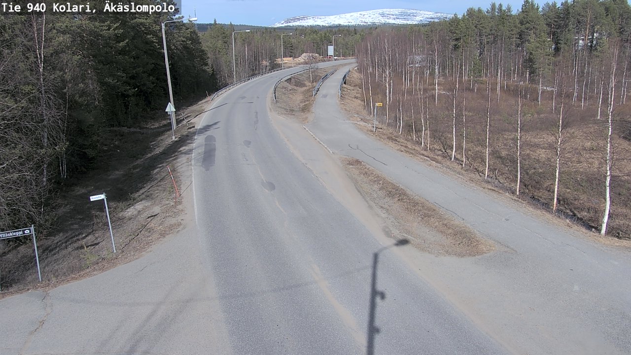 Weather Camera Image Väg 940 Kolari, Äkäslompolo, Kolari, Lappi