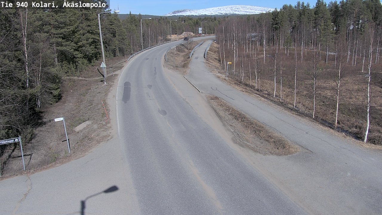 Weather Camera Image Väg 940 Kolari, Äkäslompolo, Kolari, Lappi