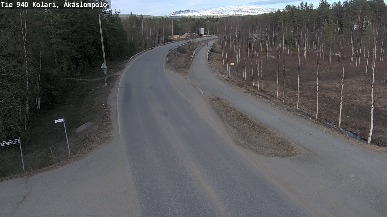 Weather Camera Image Väg 940 Kolari, Äkäslompolo, Kolari, Lappi
