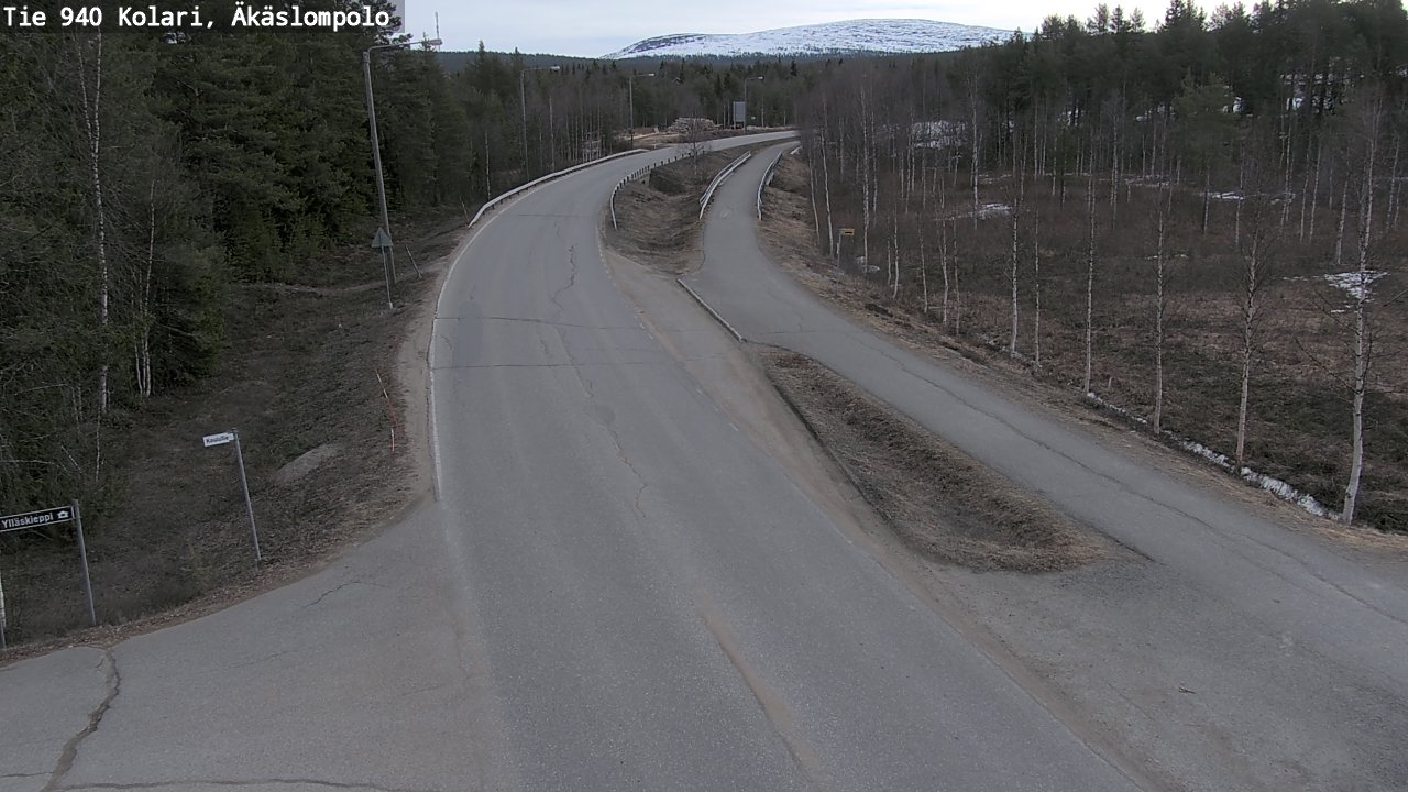 Weather Camera Image Väg 940 Kolari, Äkäslompolo, Kolari, Lappi