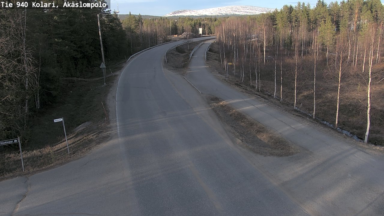 Weather Camera Image Väg 940 Kolari, Äkäslompolo, Kolari, Lappi