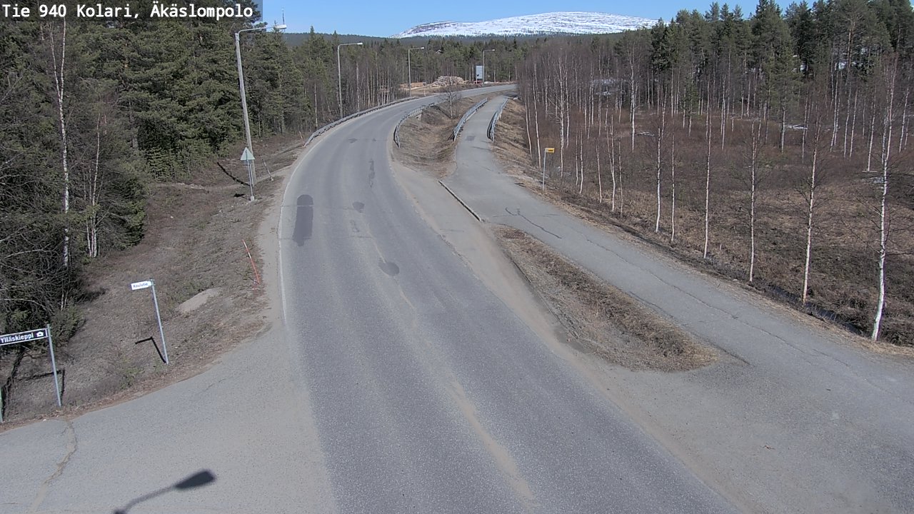 Weather Camera Image Väg 940 Kolari, Äkäslompolo, Kolari, Lappi