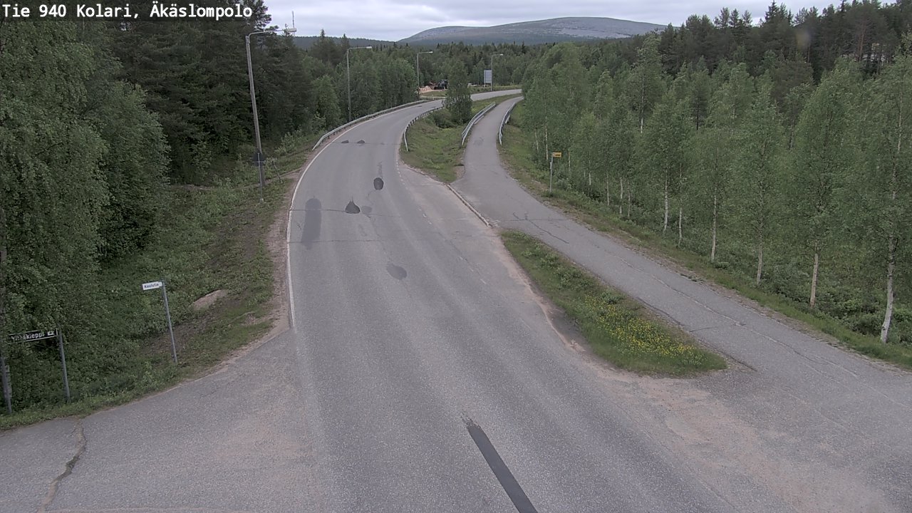Weather Camera Image Väg 940 Kolari, Äkäslompolo, Kolari, Lappi
