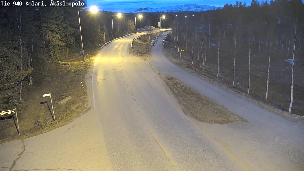 Weather Camera Image Väg 940 Kolari, Äkäslompolo, Kolari, Lappi