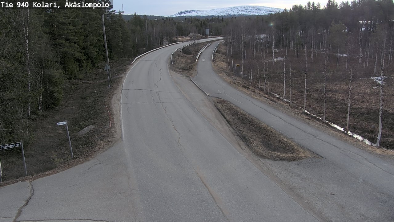 Weather Camera Image Väg 940 Kolari, Äkäslompolo, Kolari, Lappi