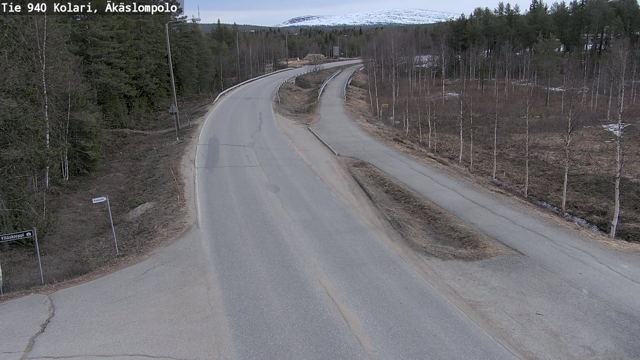 Weather Camera Image Väg 940 Kolari, Äkäslompolo, Kolari, Lappi