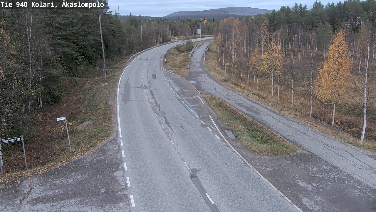 Weather Camera Image Väg 940 Kolari, Äkäslompolo, Kolari, Lappi