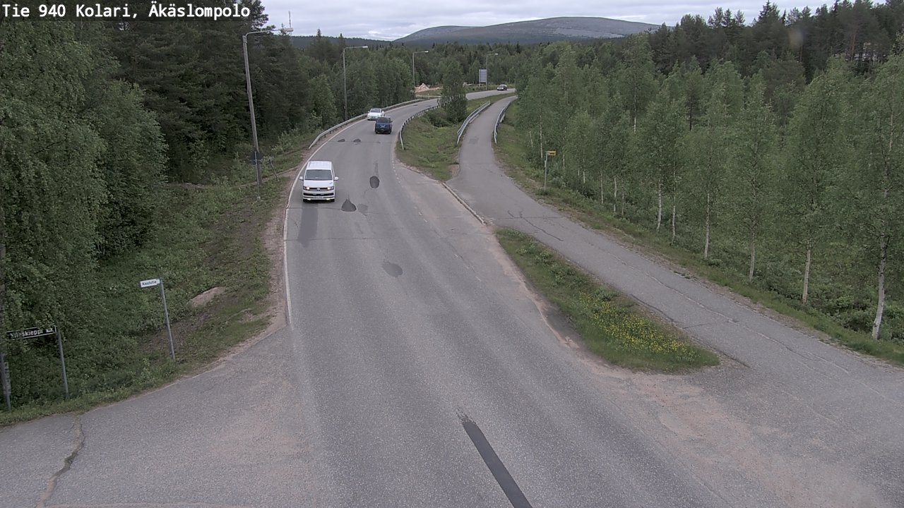 Weather Camera Image Väg 940 Kolari, Äkäslompolo, Kolari, Lappi