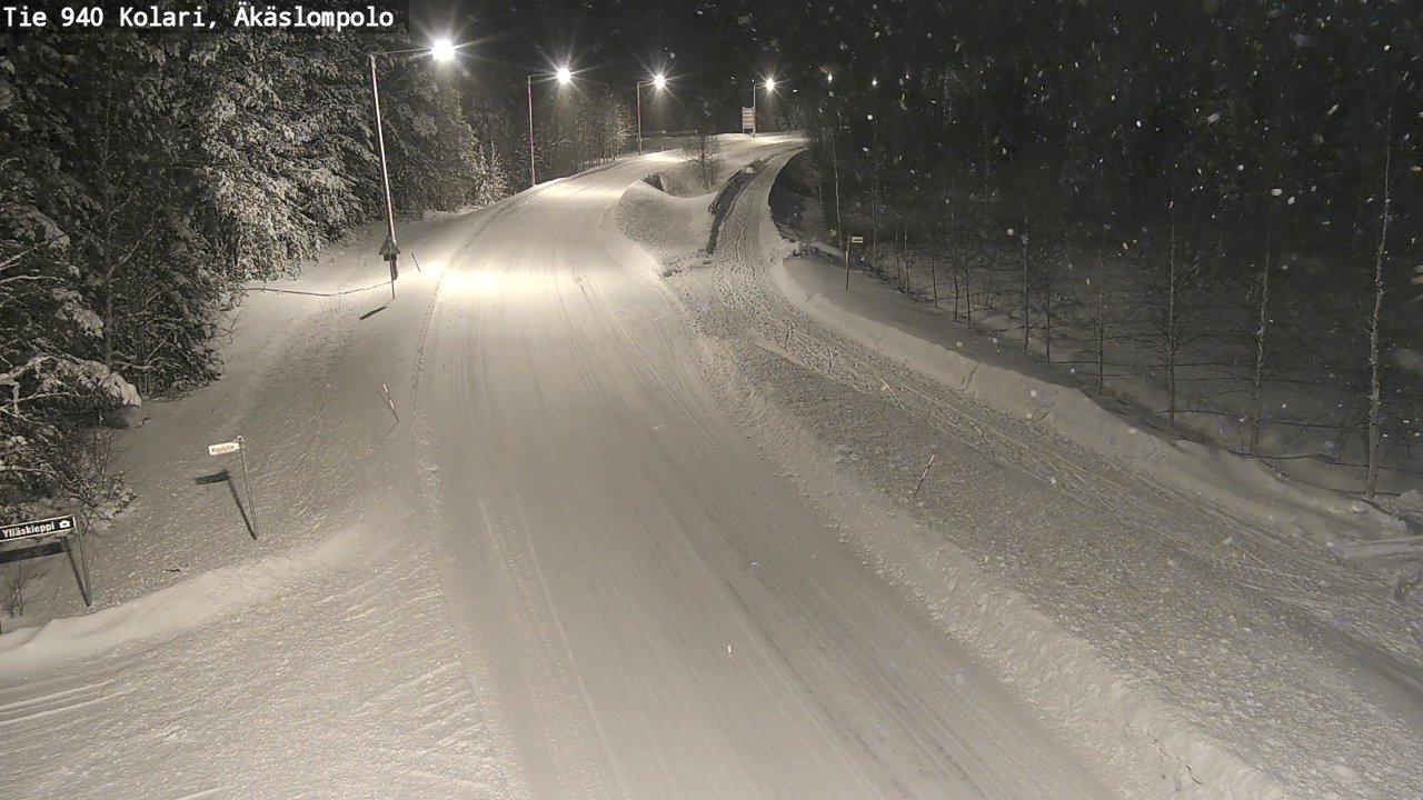 Weather Camera Image Road 940 Kolari, Äkäslompolo, Kolari, Lappi