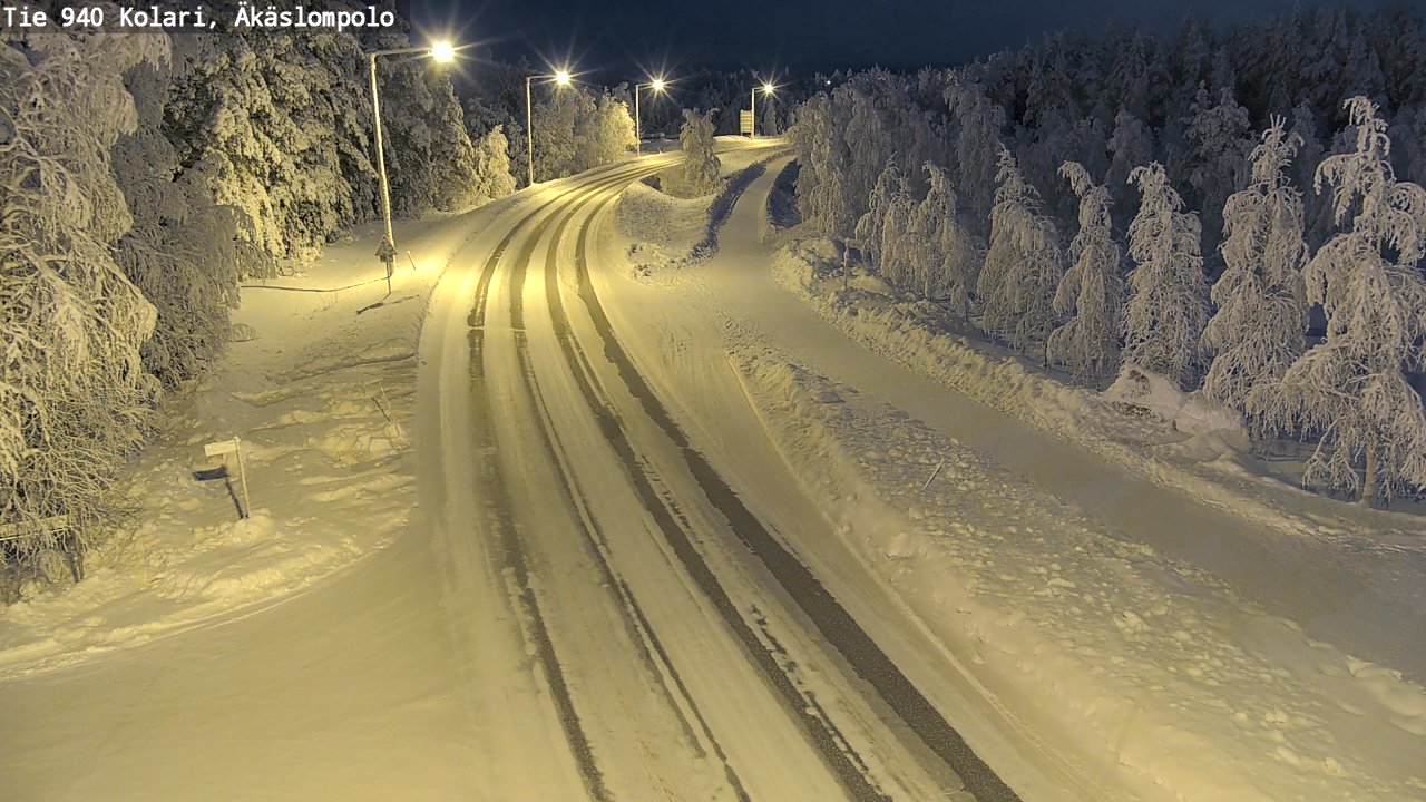 Weather Camera Image Road 940 Kolari, Äkäslompolo, Kolari, Lappi