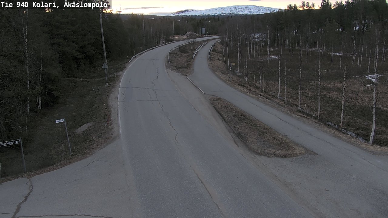 Weather Camera Image Väg 940 Kolari, Äkäslompolo, Kolari, Lappi