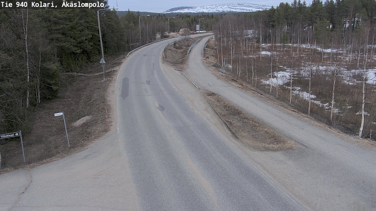 Weather Camera Image Väg 940 Kolari, Äkäslompolo, Kolari, Lappi