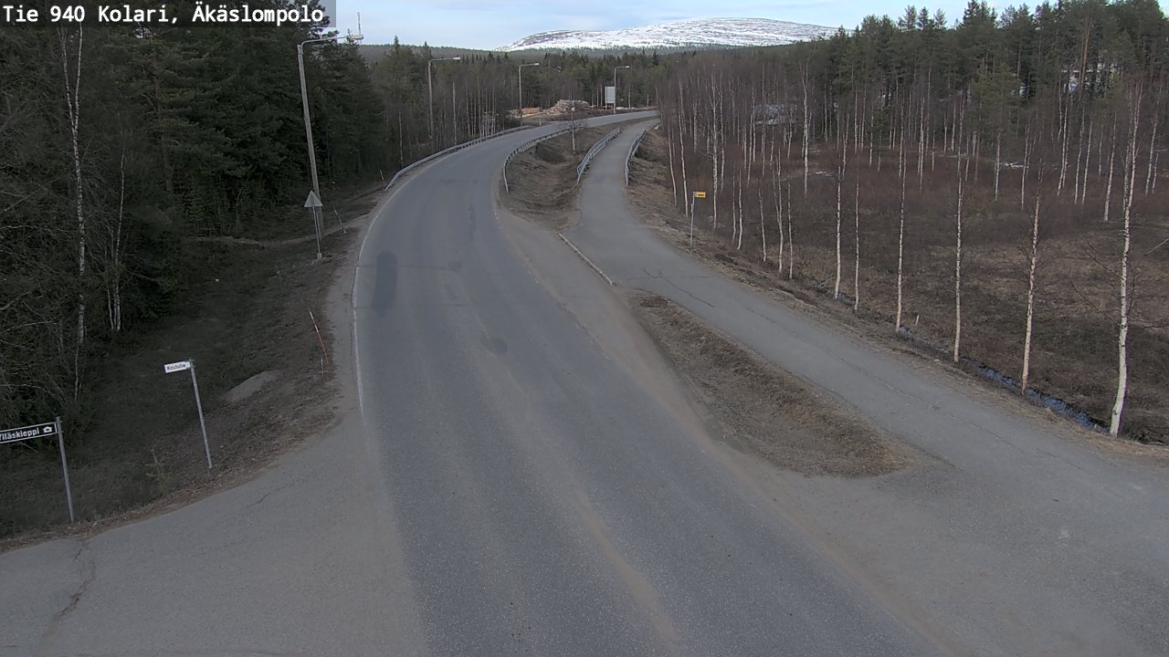 Weather Camera Image Väg 940 Kolari, Äkäslompolo, Kolari, Lappi